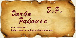 Darko Paković vizit kartica